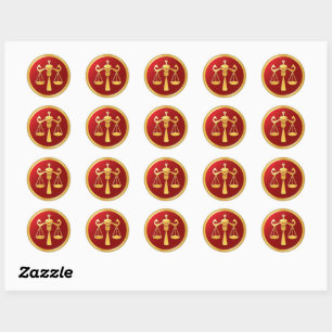 Libra Zodiac Sign Classic Round Sticker