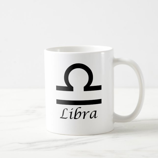 ‘Libra’ Zodiac Sign Coffee Mug (Right)
