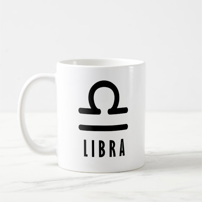 Libra zodiac sign coffee mug (Left)