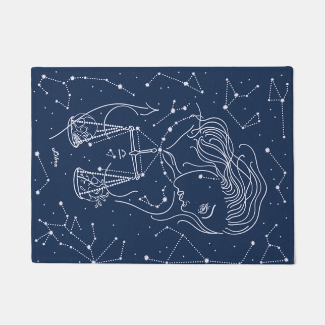 Libra zodiac sign doormat (Front)