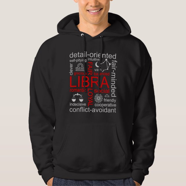 Libra Zodiac Sign Hoodie (Front)