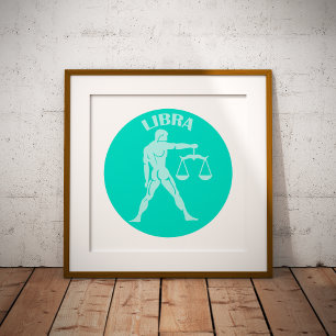 Libra, Zodiac Sign, Horoscope, Astrology Foil Prints