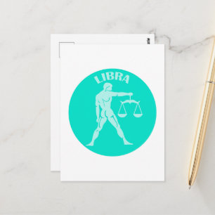 Libra, Zodiac Sign, Horoscope, Astrology Postcard