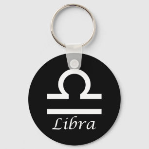 'Libra' Zodiac Sign Key Ring