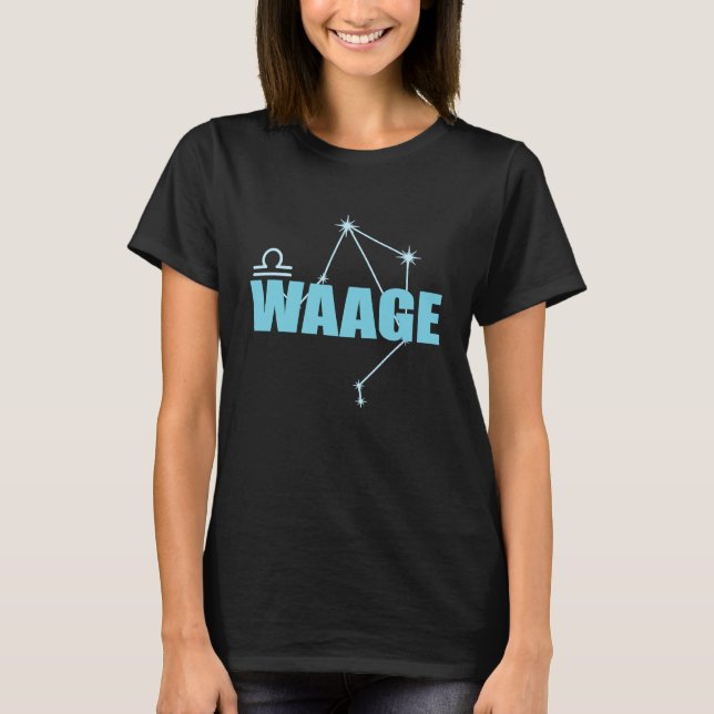 Libra Zodiac Sign Libra Constellation T-Shirt (Front)