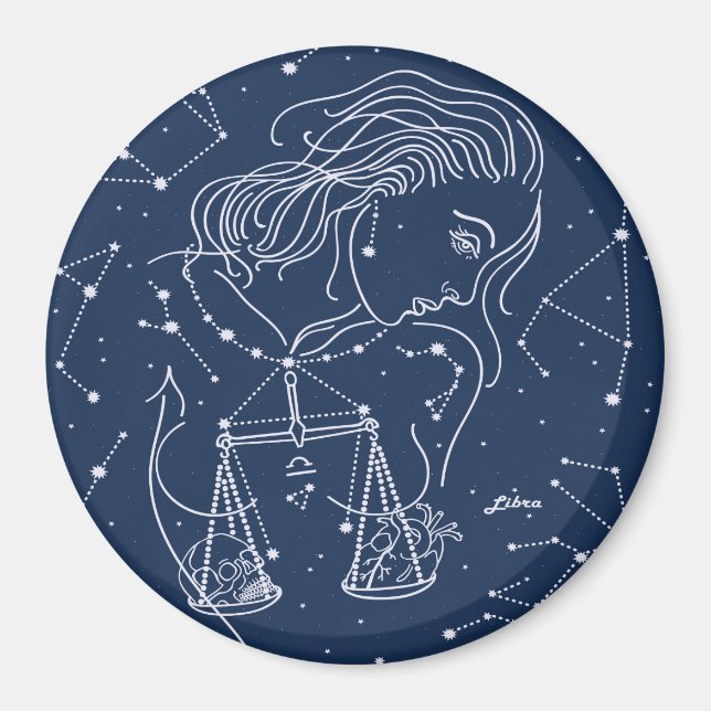 Libra zodiac sign magnet (Front)