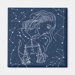 Libra zodiac sign magnet