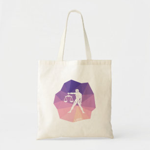 Libra zodiac sign modern 3d design tote bag