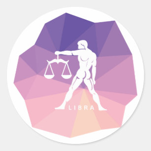 Libra zodiac sign modern design sticker