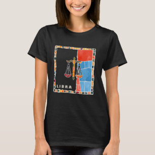 Libra zodiac sign mosaic - harmony and balance in  T-Shirt