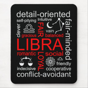 Libra Zodiac Sign Mouse Pad