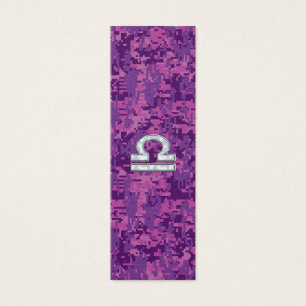Libra Zodiac Sign on Fuchsia Digital Camo