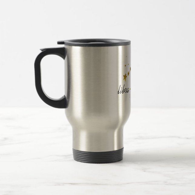 Libra Zodiac Sign Travel Coffee  Mug (Left)