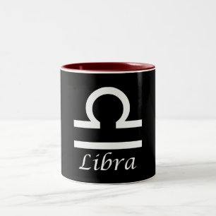 ‘Libra’ Zodiac Sign Two-Tone Coffee Mug