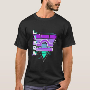 Libra Zodiac Sign Vaporwave Aesthetics 80s 90s for T-Shirt