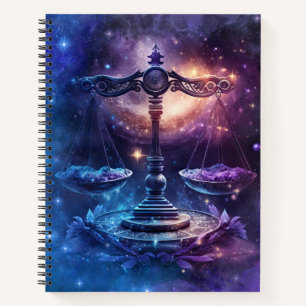 Libra Zodiac Sign Watercolor Design Notebook