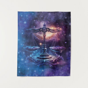Libra Zodiac Sign Watercolor Design Tapestry