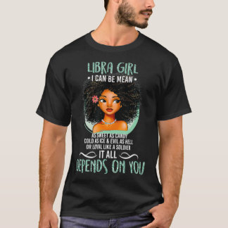 Libra Zodiac Signs for Afro American Girls and Wom T-Shirt