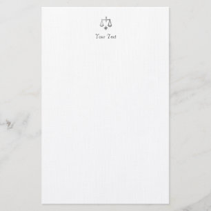 Libra Zodiac Star Sign In Light Silver Stationery