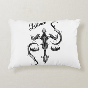 Libra Zodiac Symbol Decorative Cushion