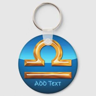 Libra Zodiac Symbol Key Ring