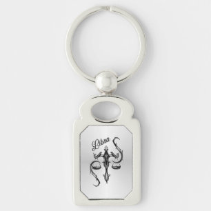 Libra Zodiac Symbol Key Ring