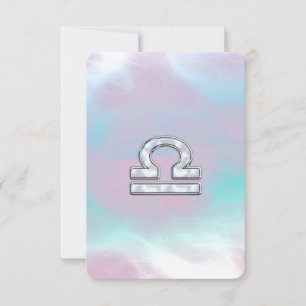 Libra Zodiac Symbol Mother of Pearl Style