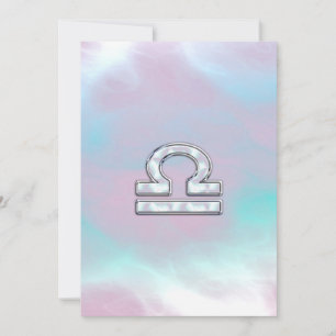 Libra Zodiac Symbol Mother of Pearl Style
