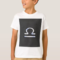 Libra Zodiac Symbol on Carbon Fibre Decor