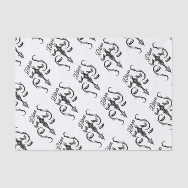 Libra Zodiac Symbol Tissue Paper (Front)