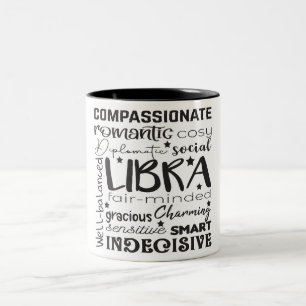 Libra Zodiac Traits/Astrology Two-Tone Coffee Mug