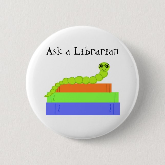 Librarian 6 Cm Round Badge (Front)
