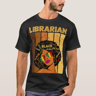 Librarian Afro African American Women Black Histor T-Shirt