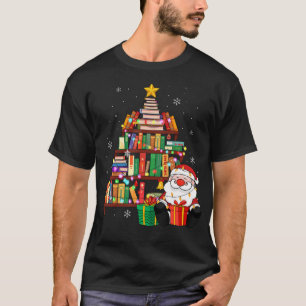 Librarian And Book Lover Christmas Library Tree Li T-Shirt