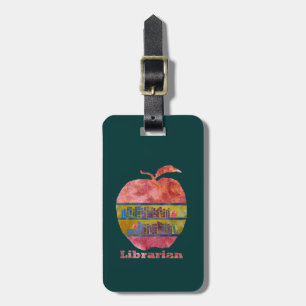 Librarian Apple Luggage Tag