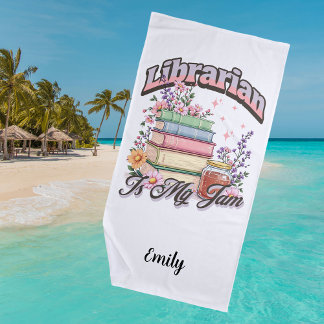 Librarian   Beach Towel