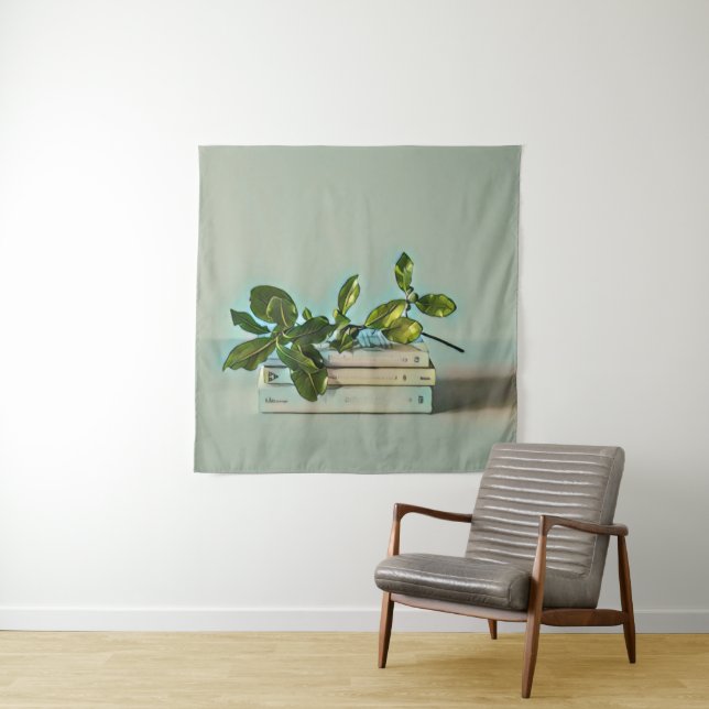 Librarian birthday gift tapestry (In Situ)