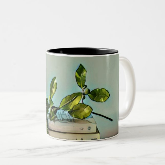 Librarian birthday gift Two-Tone coffee mug (Front Right)