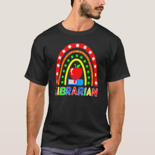 Librarian Boho Rainbow Back To School T-Shirt