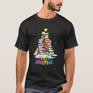 Librarian Book Books Christmas Tree Merry Bookma T-Shirt