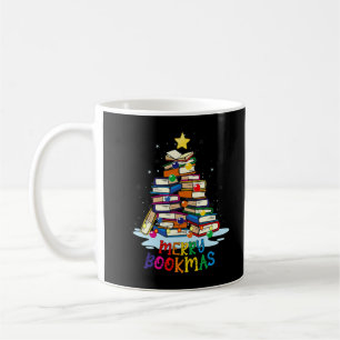Librarian Book Lover Books Christmas Tree Merry Bo Coffee Mug