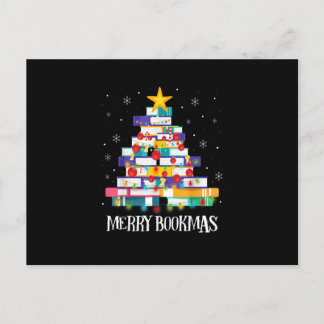 Librarian Book Lover Books Christmas Tree Merry Bo Postcard