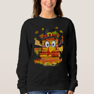 Librarian Book Lover Reader Funny Turkey Thanksgiv Sweatshirt