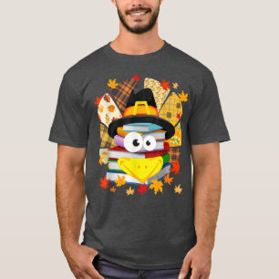 Librarian Book Lover Reader Funny Turkey Thanksgiv T-Shirt