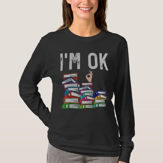 Librarian Book Reader Funny Book Lover T-Shirt (Front)