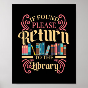 Librarian Bookworm Book Lover Library  Poster