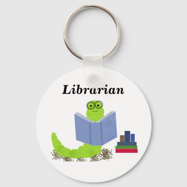 Librarian - Bookworm Key Ring (Front)