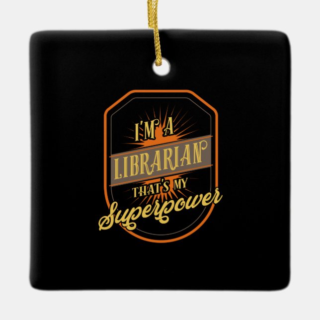 Librarian Ceramic Ornament (Front)