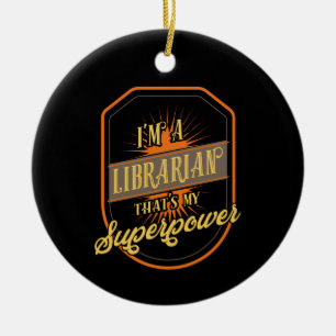 Librarian Ceramic Ornament