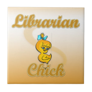 Librarian Chick Ceramic Tile